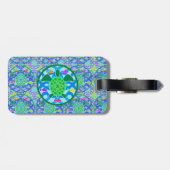 Grüner Meeresschildkröte-Gepäckanhänger Gepäckanhänger (Rückseite horizontal)