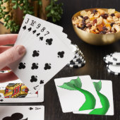 Grüner Meerjungfrau-Schwanz Spielkarten (In Situ)