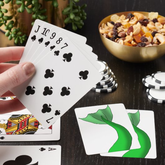 Grüner Meerjungfrau-Schwanz Spielkarten (In Situ)