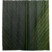 Grüner Metallstab auf schwarz-weiß pinstrix texti Duschvorhang (Vorderseite)