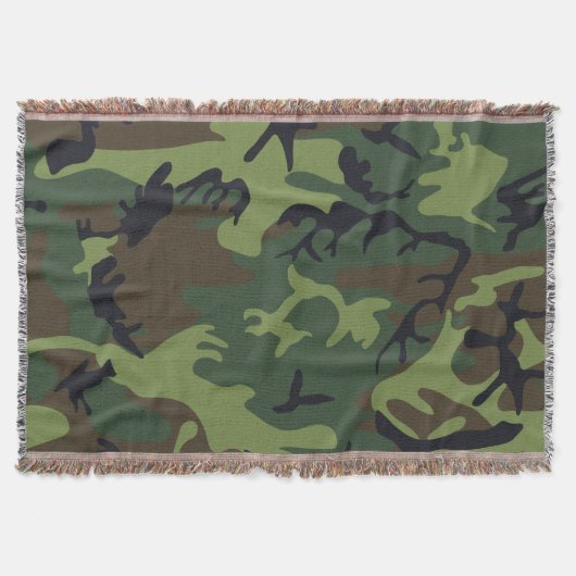 Grüner Militär Tarnanzug Wald Decke (Vorderseite)