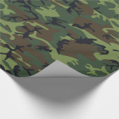 Grüner Militär Tarnanzug Wald Geschenkpapier (Ecke)