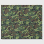 Grüner Militär Tarnanzug Wald Geschenkpapier (Flach)