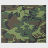 Grüner Militär Tarnanzug Wald Geschenkpapier (Flach)