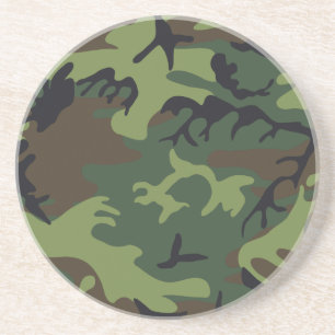Grüner Militär Tarnanzug Wald Getränkeuntersetzer