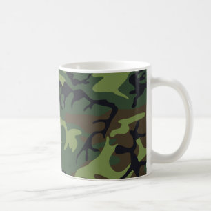Grüner Militär Tarnanzug Wald Kaffeetasse