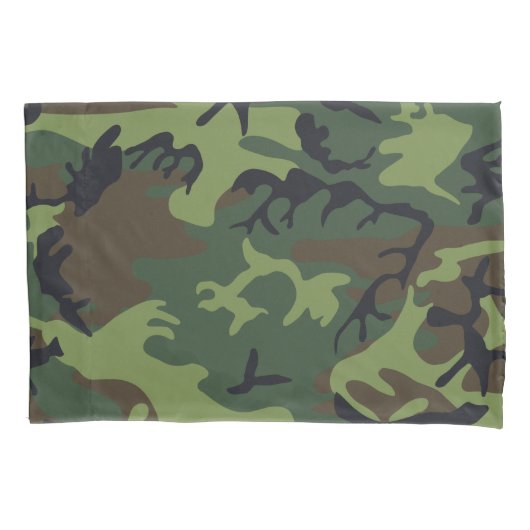 Grüner Militär Tarnanzug Wald Kissenbezug (Vorderseite)