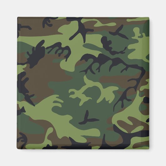 Grüner Militär Tarnanzug Wald Magnet (Vorne)