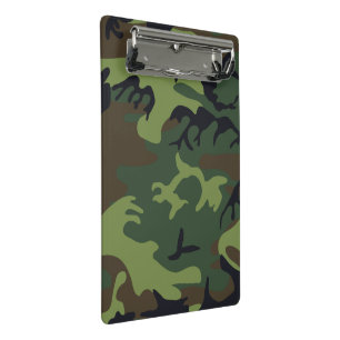 Grüner Militär Tarnanzug Wald Mini Klemmbrett