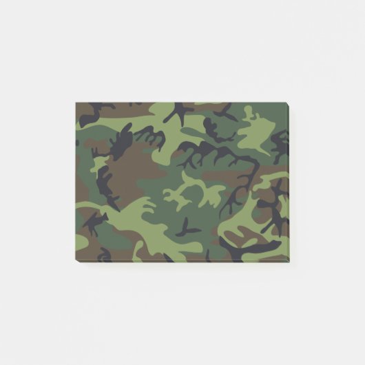 Grüner Militär Tarnanzug Wald Post-it Klebezettel (Vorderseite)