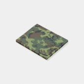 Grüner Militär Tarnanzug Wald Post-it Klebezettel (angewinkelt)
