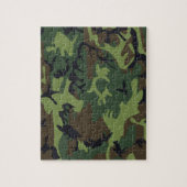 Grüner Militär Tarnanzug Wald Puzzle (Vertikal)