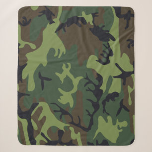 Grüner Militär Tarnanzug Wald Sherpadecke