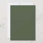 Grüner Minimalist Der Abend Vor Der Probe Dinner Einladung (Rückseite)