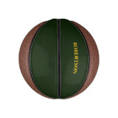 Grüner minimalistischer benutzerdefinierter Name  Mini Basketball (Vertikal)