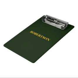 Grüner minimalistischer benutzerdefinierter Name  Mini Klemmbrett
