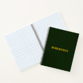 Grüner minimalistischer benutzerdefinierter Name Notizblock (Innenseite)