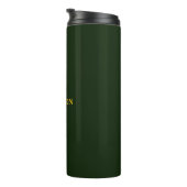 Grüner minimalistischer benutzerdefinierter Name Thermosbecher (Nach rechts gedreht)