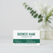 Grüner minimalistischer moderner QR-Code Visitenkarte (Stehend Vorderseite)