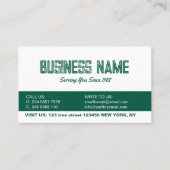 Grüner minimalistischer moderner QR-Code Visitenkarte (Vorderseite)