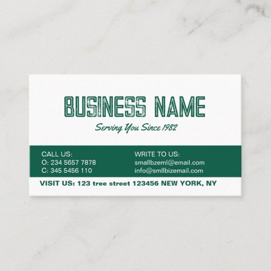 Grüner minimalistischer moderner QR-Code Visitenkarte (Vorderseite)