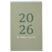 Grüner Minimalistischer Sauberer Moderner Design-K Kalender (Titelbild)