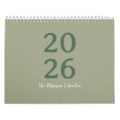 Grüner Minimalistischer Sauberer Moderner Design-K Kalender (Titelbild)
