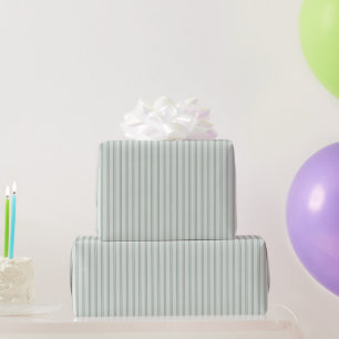 Grüner Minz-Doppelstreifen Geburtstag Geschenkpapier