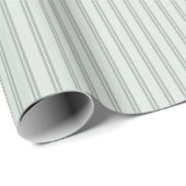 Grüner Minz-Doppelstreifen Geburtstag Geschenkpapier (Rolleneckpunkt)
