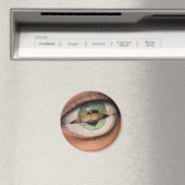 Grüner mit Augen Mund Magnet (In Situ (Geschirrspüler))
