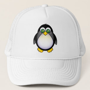 Grüner mit Augen Penguin-Cartoon Truckerkappe