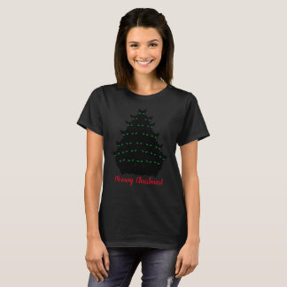 Grüner Mit Augen Weihnachtsbaum T-Shirt