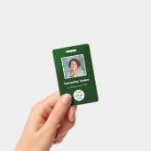 Grüner Mitarbeiter - Foto-ID, Logo, Bar Ausweis (Handheld)