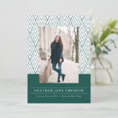 Grüner moderner Abschluss Ankündigung (Stehend Vorderseite)