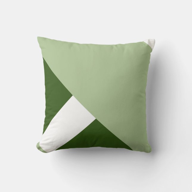 Grüner moderner Farbblock 2 Kissen (Vorderseite)