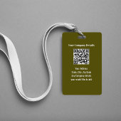 Grüner moderner Foto-QR-Code-Mitarbeiter Ausweis