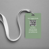 Grüner moderner Foto-QR-Code-Mitarbeiter Ausweis