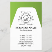 Grüner Moderner Immobilienmakler Foto Flyer (Hinten)