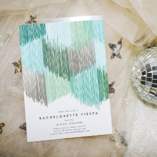Grüner moderner Junggeselinnen-Abschied Einladung