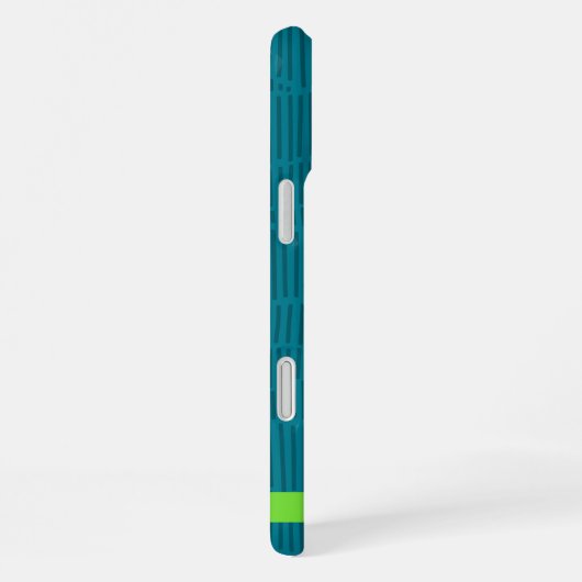 Grüner moderner Personalisierter Name iPhone Hülle (Rechte Seite)