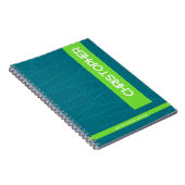 Grüner moderner Personalisierter Name Notizblock (Rechte Seite)