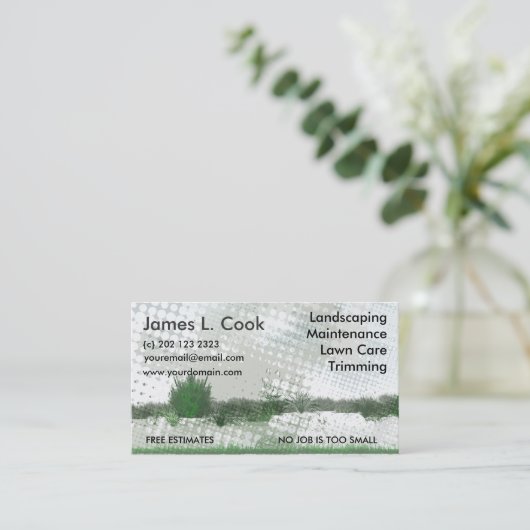 Grüner moderner visitenkarte (Stehend Vorderseite)