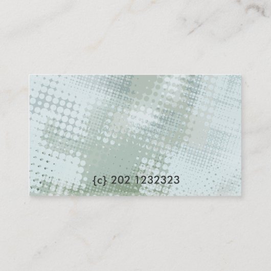 Grüner moderner visitenkarte (Rückseite)