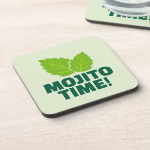 Grüner Mojito-Cocktail-Set mit Untersetzern und Zi Getränkeuntersetzer