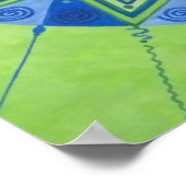 Grüner Mond Mandala Poster (Ecke)