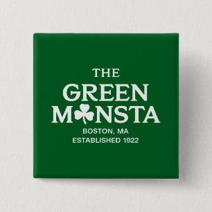 Grüner Monsta Boston Green Monstah Baseball-Gesche Button