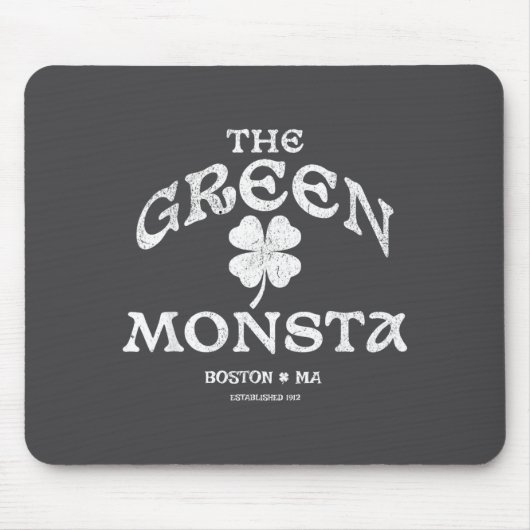 Grüner Monsta Lustiges Boston M New England Srts G Mousepad (Vorne)