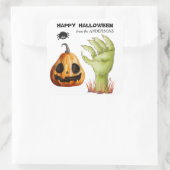 Grüner Monster Jack Quadratischer Aufkleber (Tasche)