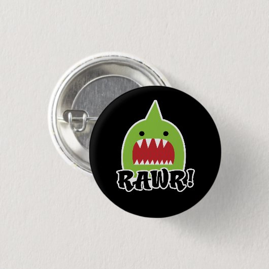 Grüner Monster-Knopf Button (Vorne & Hinten)