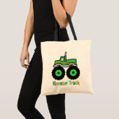 Grüner Monster-LKW Tragetasche (Vorderseite (Produkt))